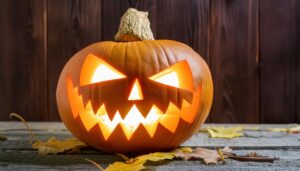 怖い顔をしたジャック・オー・ランタン