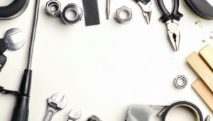 工具と作業用具のフレーム