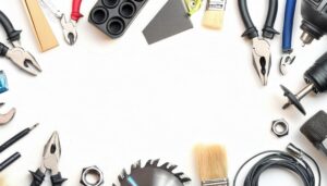 工具と作業用具のフレーム