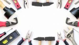 工具と作業用具のフレーム