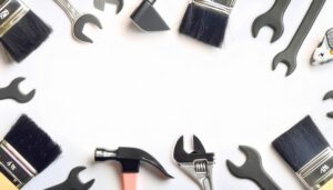 工具と作業用具のフレーム