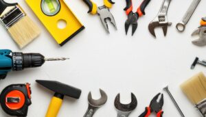 工具と作業用具のフレーム