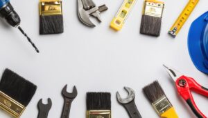 工具と作業用具のフレーム