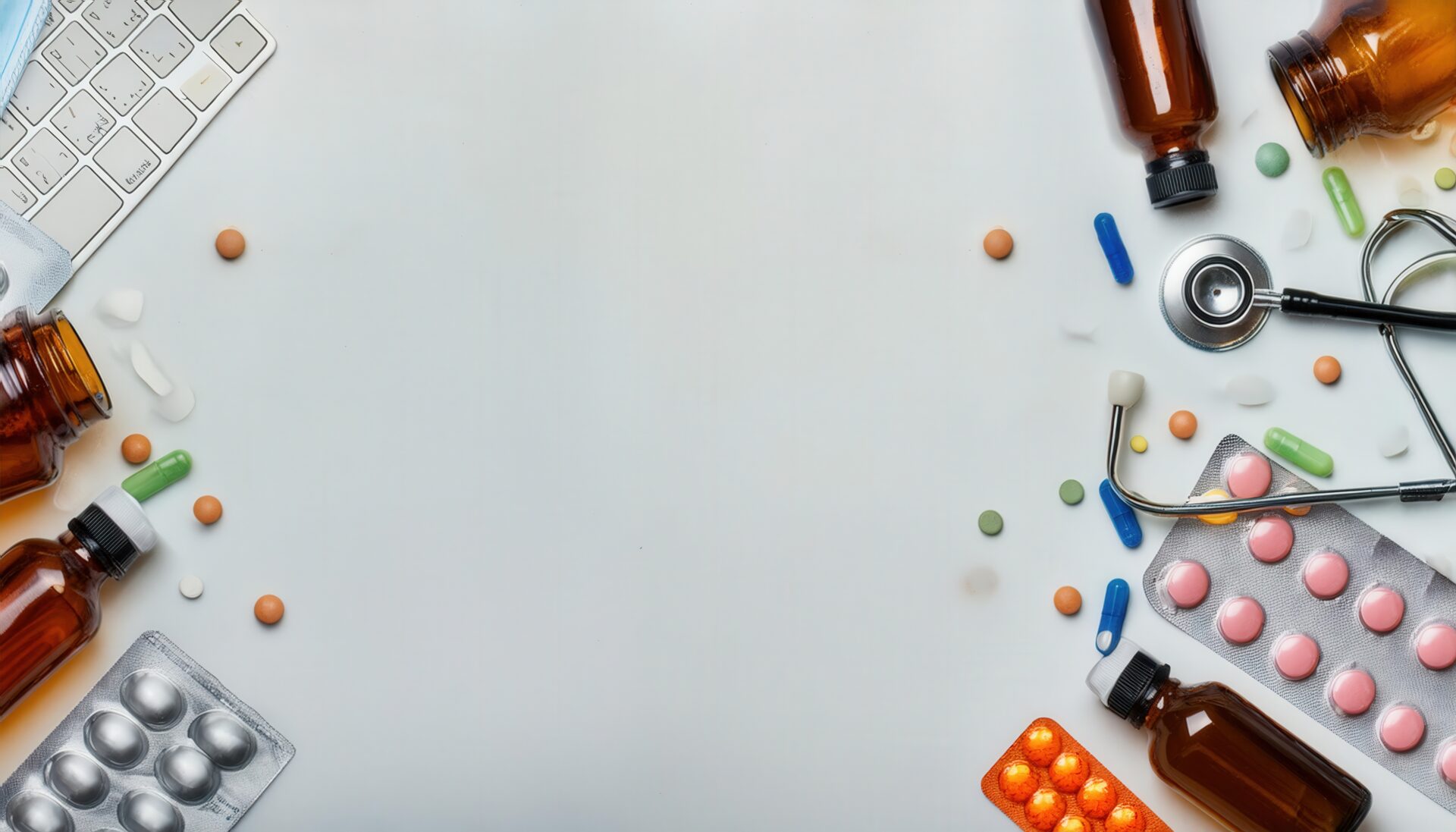 医薬品と医療機器のフラットレイアウト