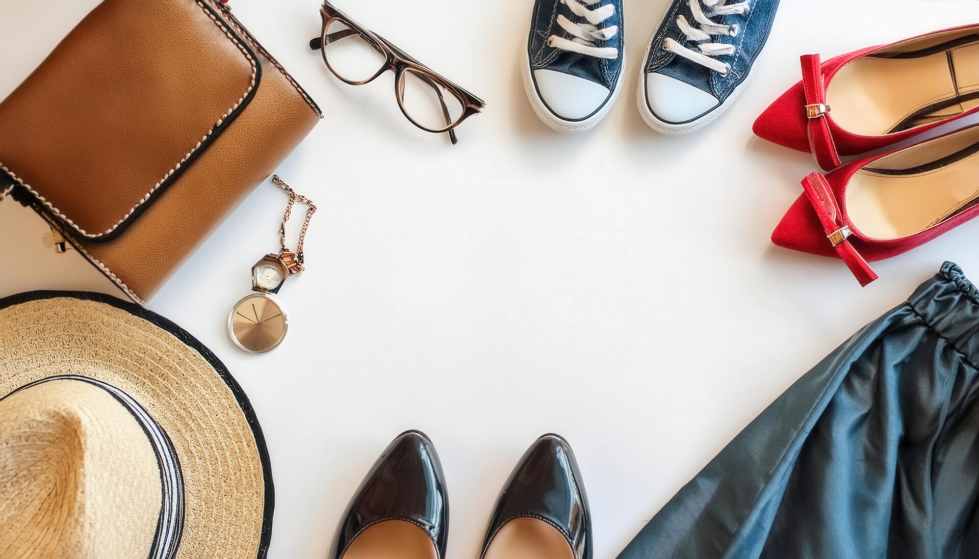 夏の女性向けアイテムのディスプレイ