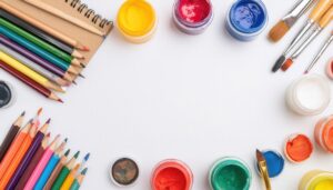 鮮やかな色合いのアート画材