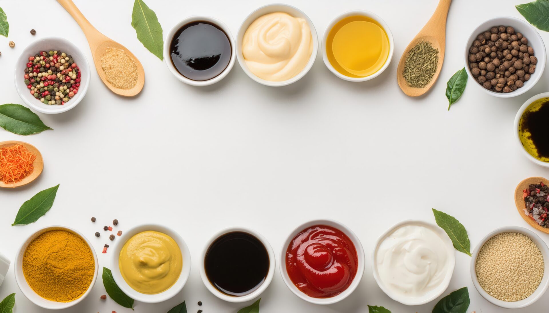 食材としてのスパイスと調味料のセレクション