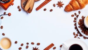 カフェ風コーヒーとクロワッサン