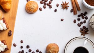 焼きたてパンとコーヒーで彩る朝食シーン