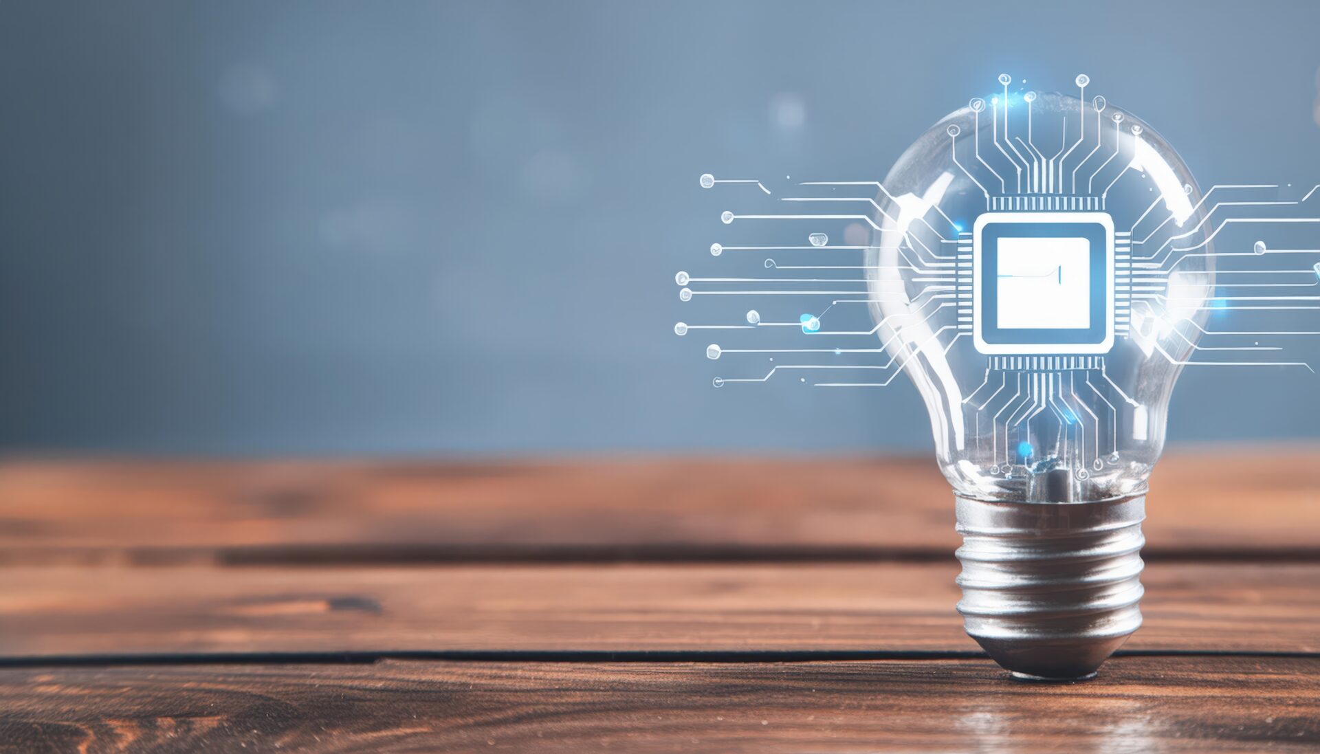 電球型チップで表現された未来のテクノロジー