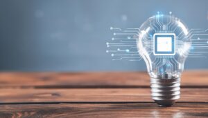 電球型チップで表現された未来のテクノロジー