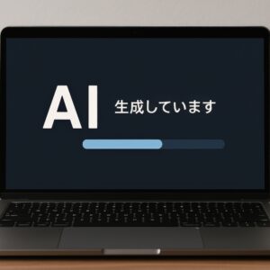 AI生成中のシンプルな画面