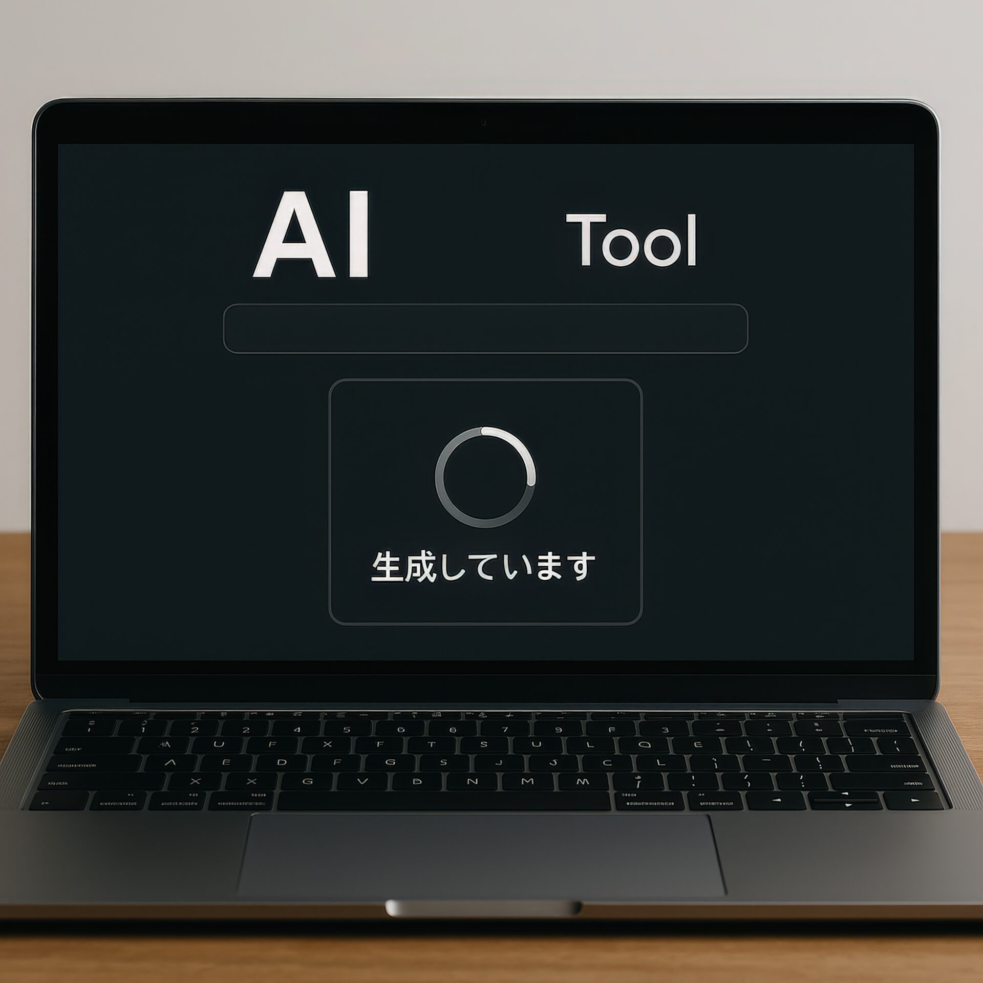 AIツールの生成中インターフェース