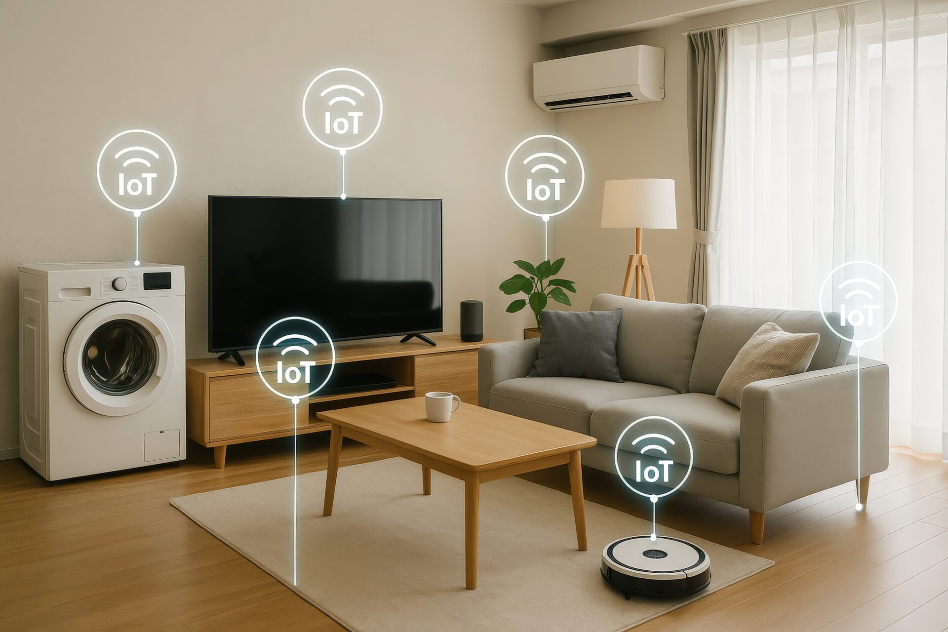 IoT対応家電が整った室内