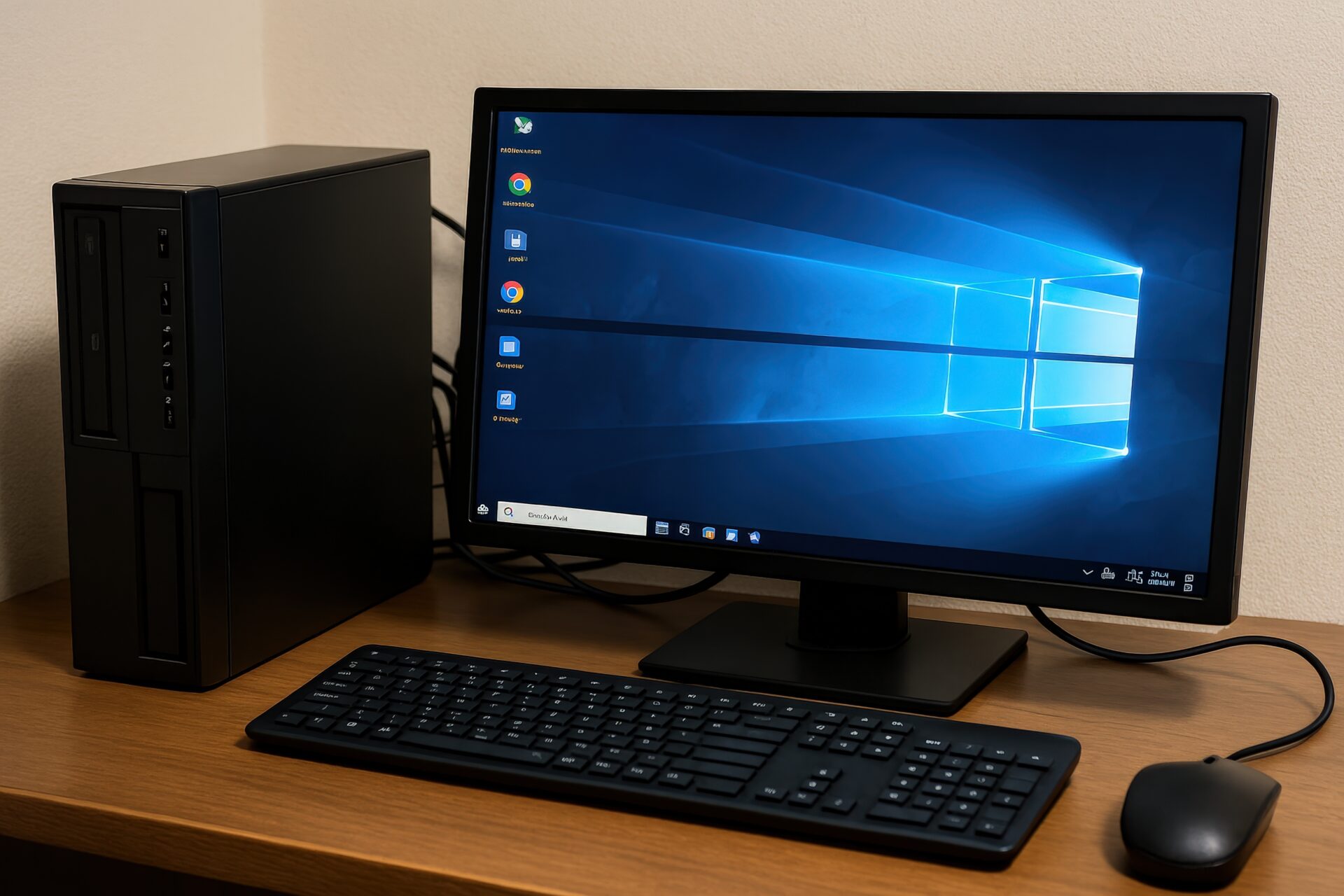 デスクトップPCとWindows起動画面