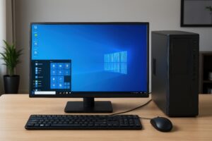 デスク上のWindowsデスクトップセット