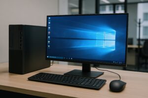 ビジネスデスクに設置されたWindowsPC
