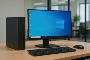 シンプルなオフィスのPCセット