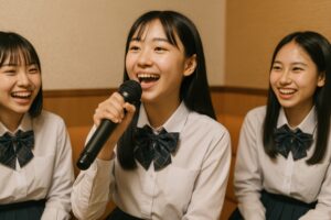 楽しそうな学生たちのカラオケ