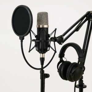 プロ用マイクとヘッドホンセット