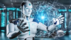 仮想空間で球体を生成するロボット