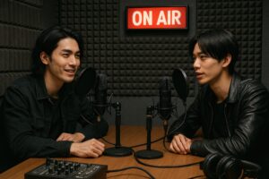 ポッドキャスト中の会話シーン3