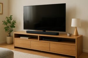 リビングのテレビとサウンドバー1