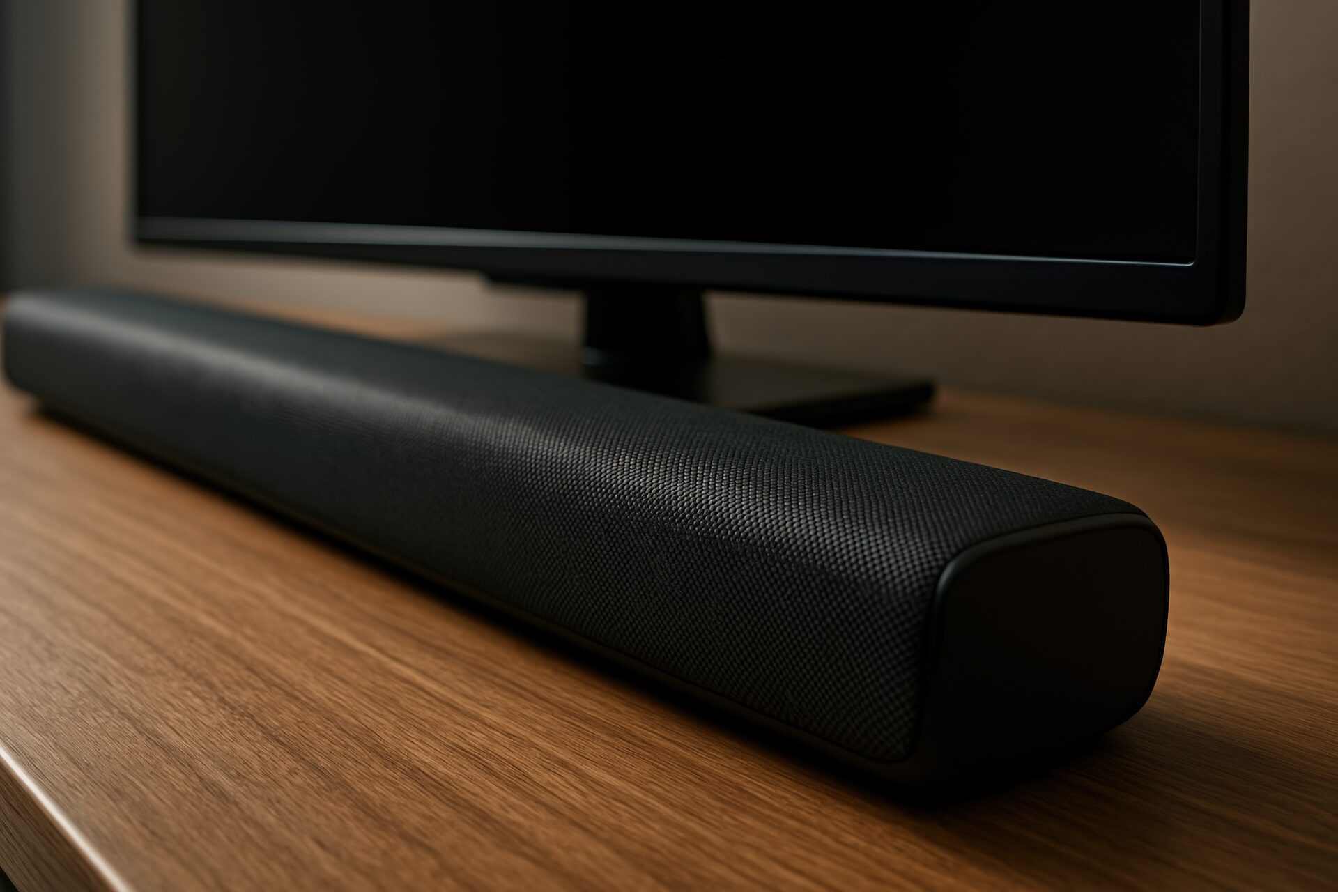 サウンドバーとテレビ（接写1）