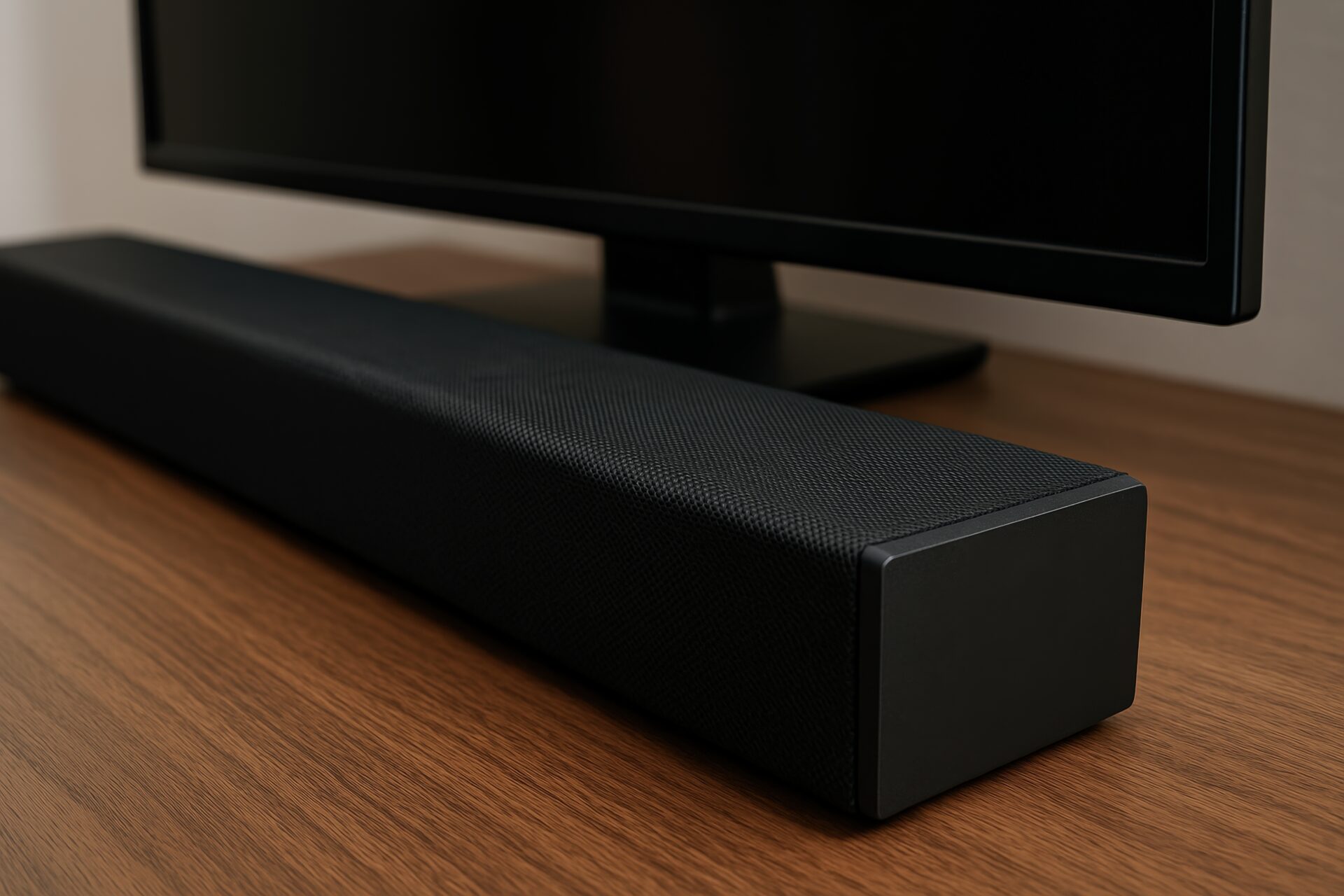 サウンドバーとテレビ（接写2）