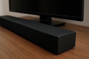 サウンドバーとテレビ（接写2）