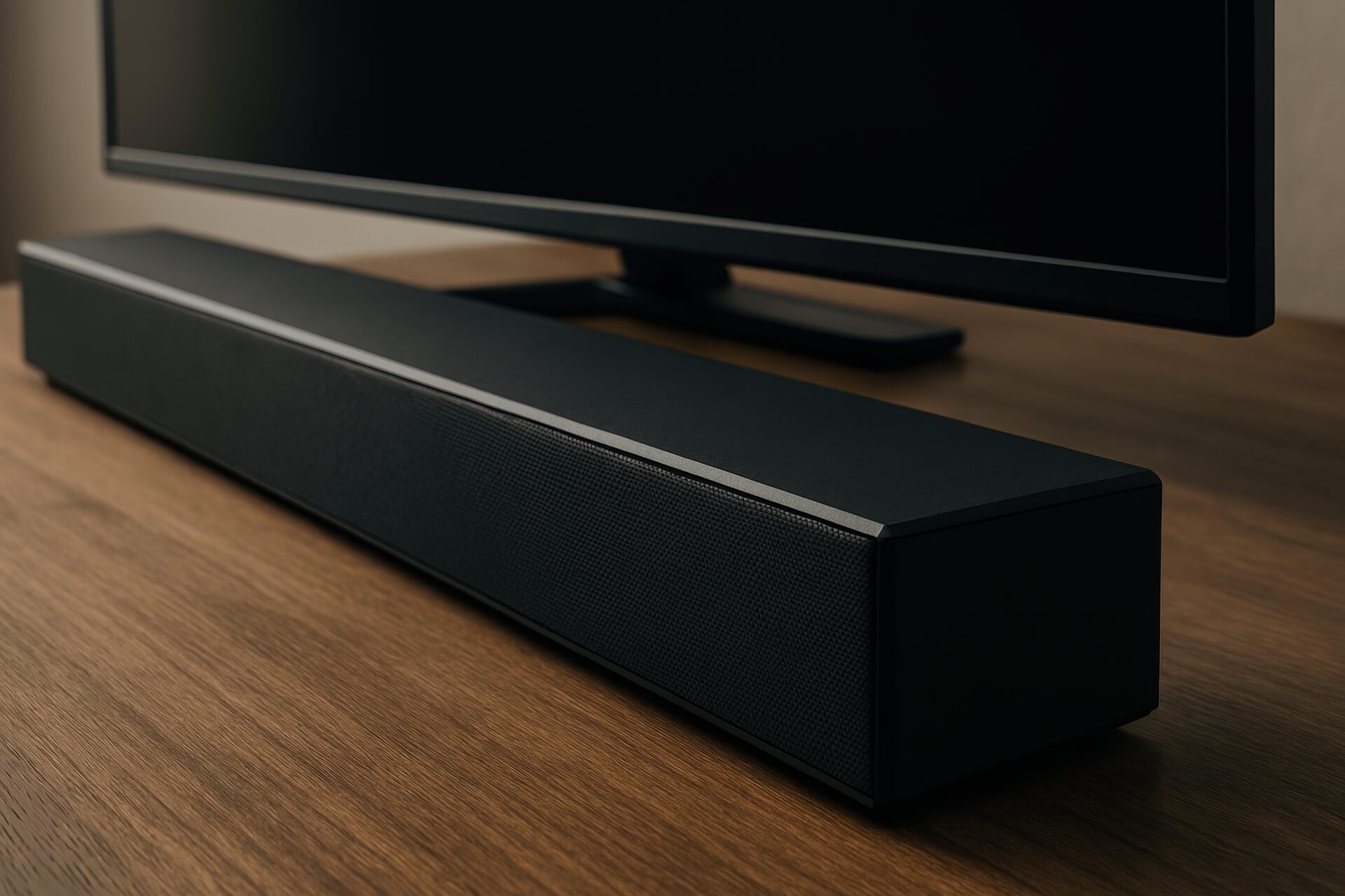 サウンドバーとテレビ（接写3）