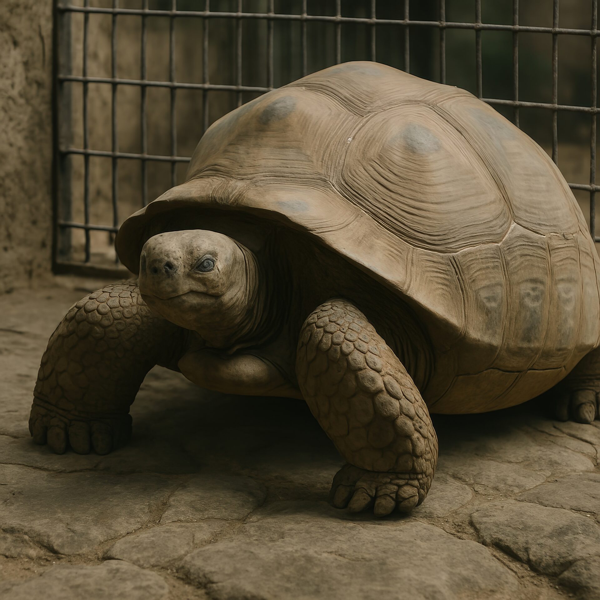 ゾウガメのクローズアップ