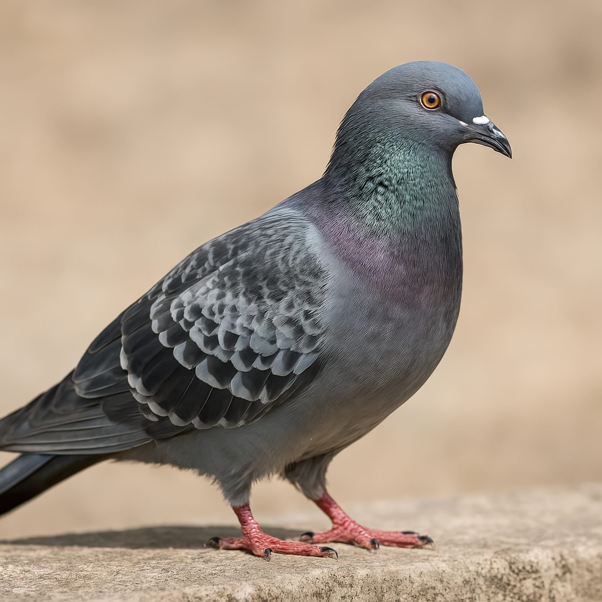 コンクリートの上のハト