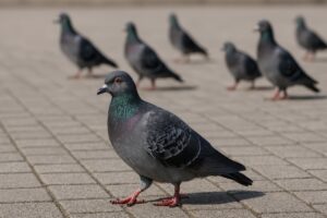 群れの中のカワラバト