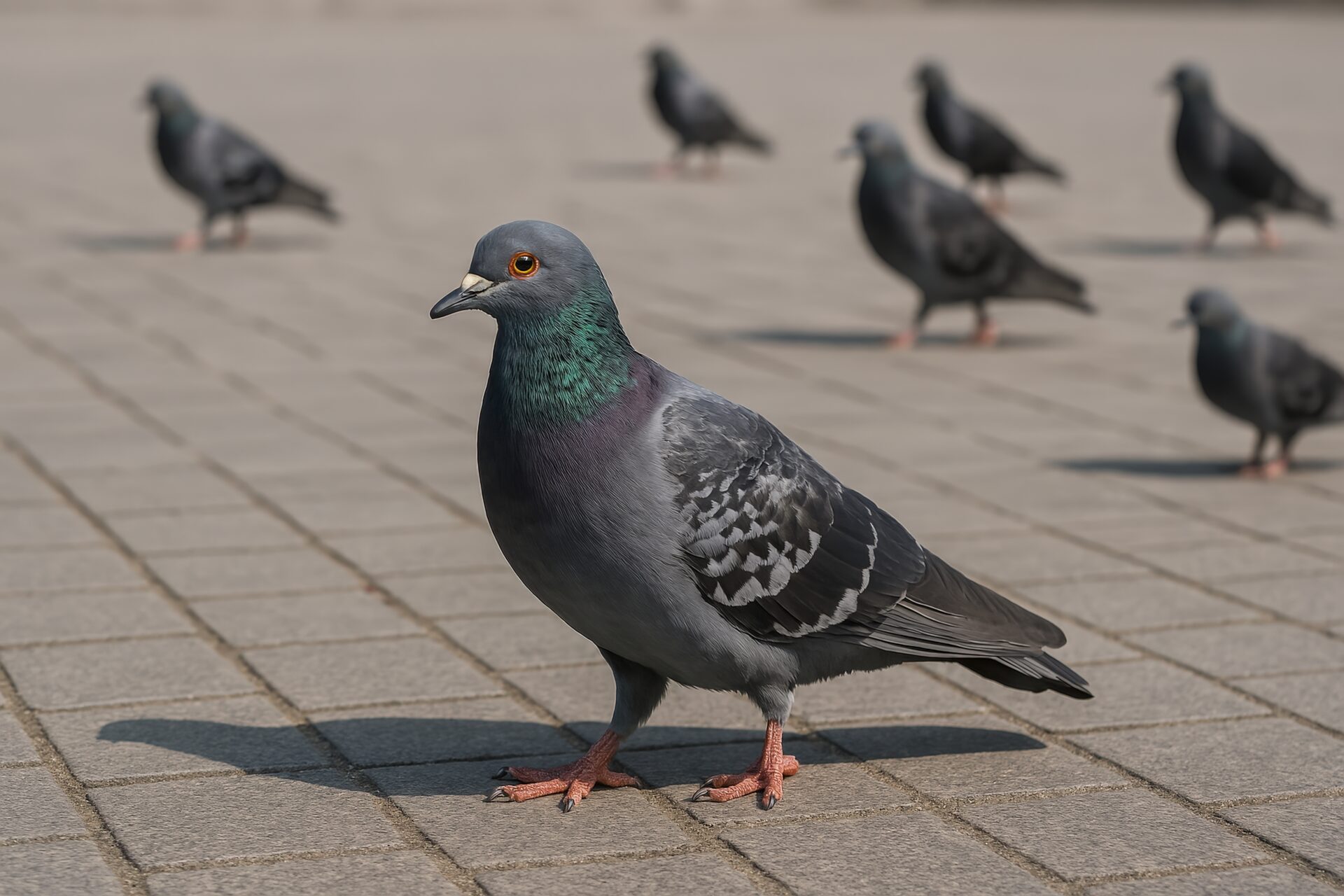 群れの中のカワラバト（追加）