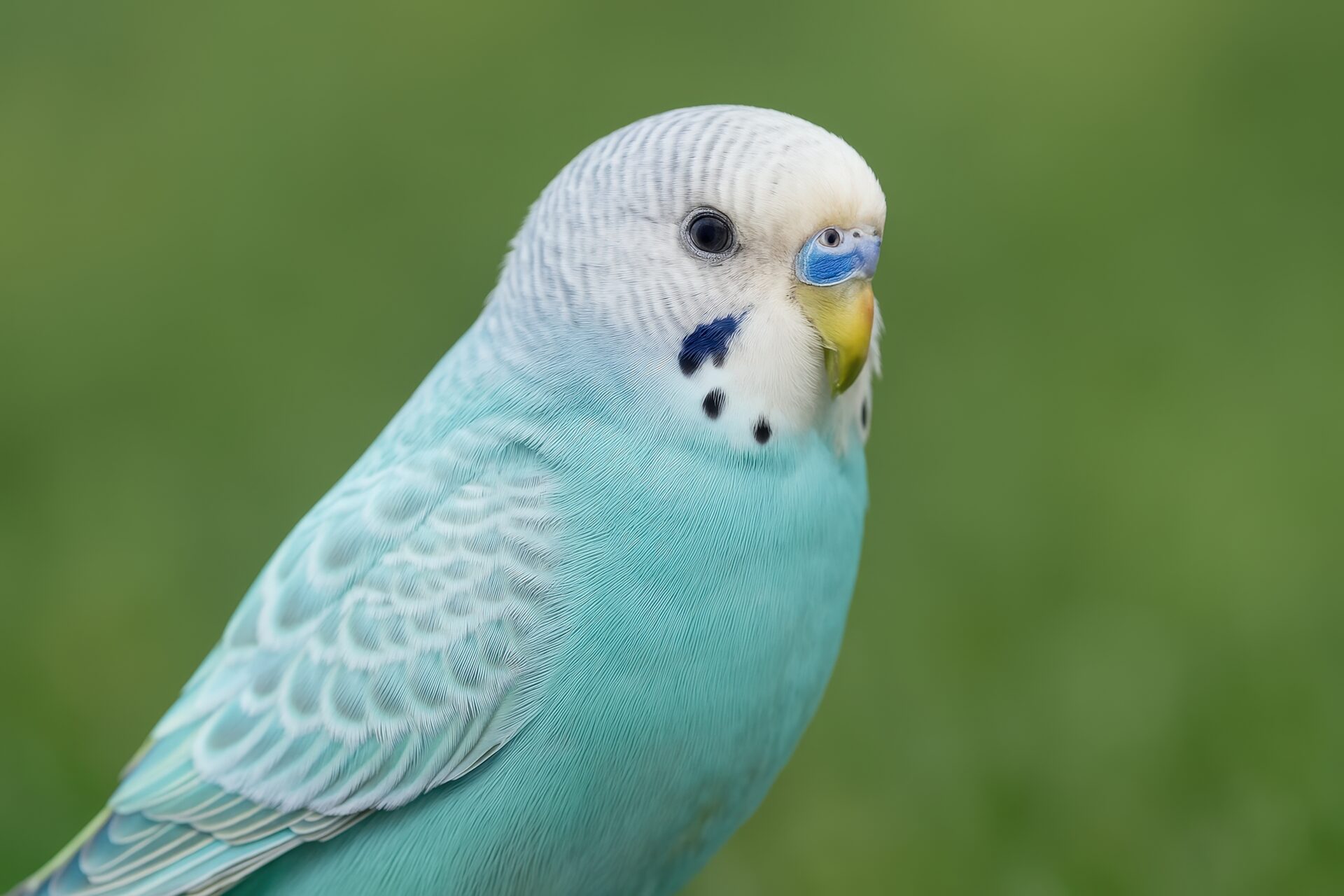 明るい水色のセキセイインコ
