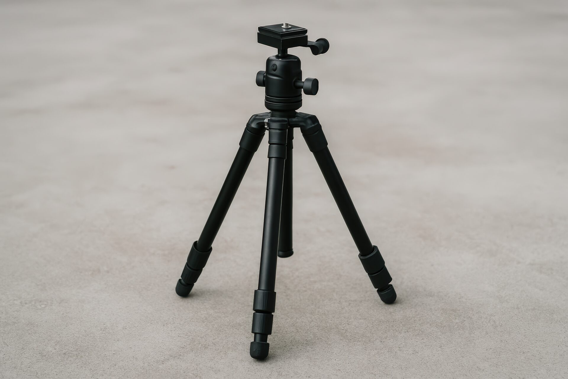 コンクリート上に設置された三脚