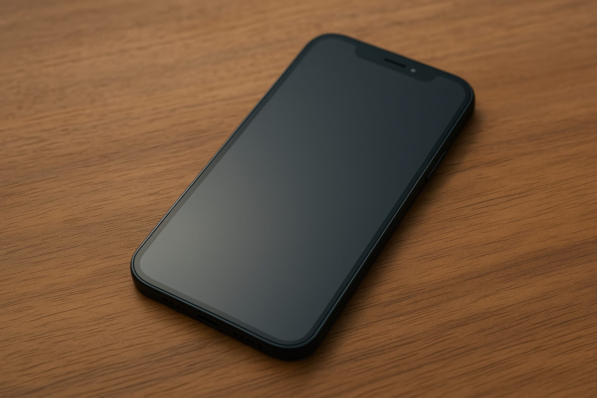 スマートフォン（画面オフ・上向き）