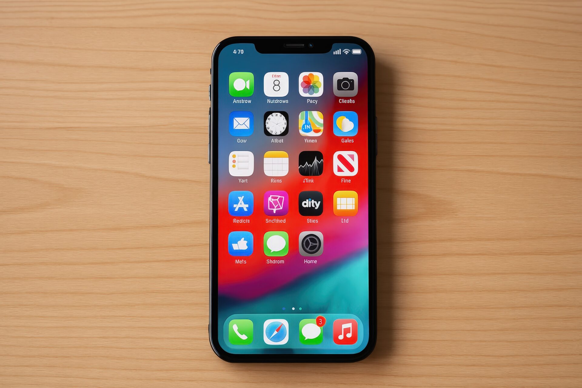 スマートフォンのホーム画面（アプリ表示）