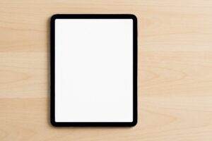 真上から見たタブレット