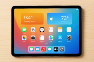 ウィジェット表示のタブレット（明るい）