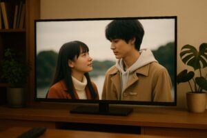 テレビで観るカップルの見つめ合い