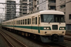 昼の街を走る電車（新型）