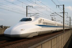 新幹線の正面（高架）
