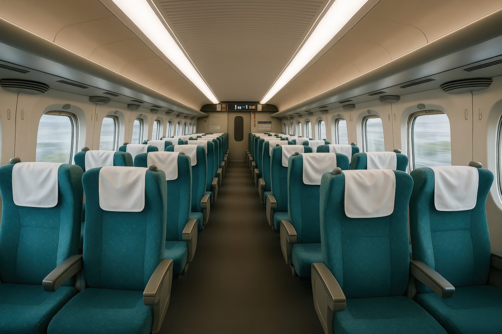 新幹線の座席（側面から）