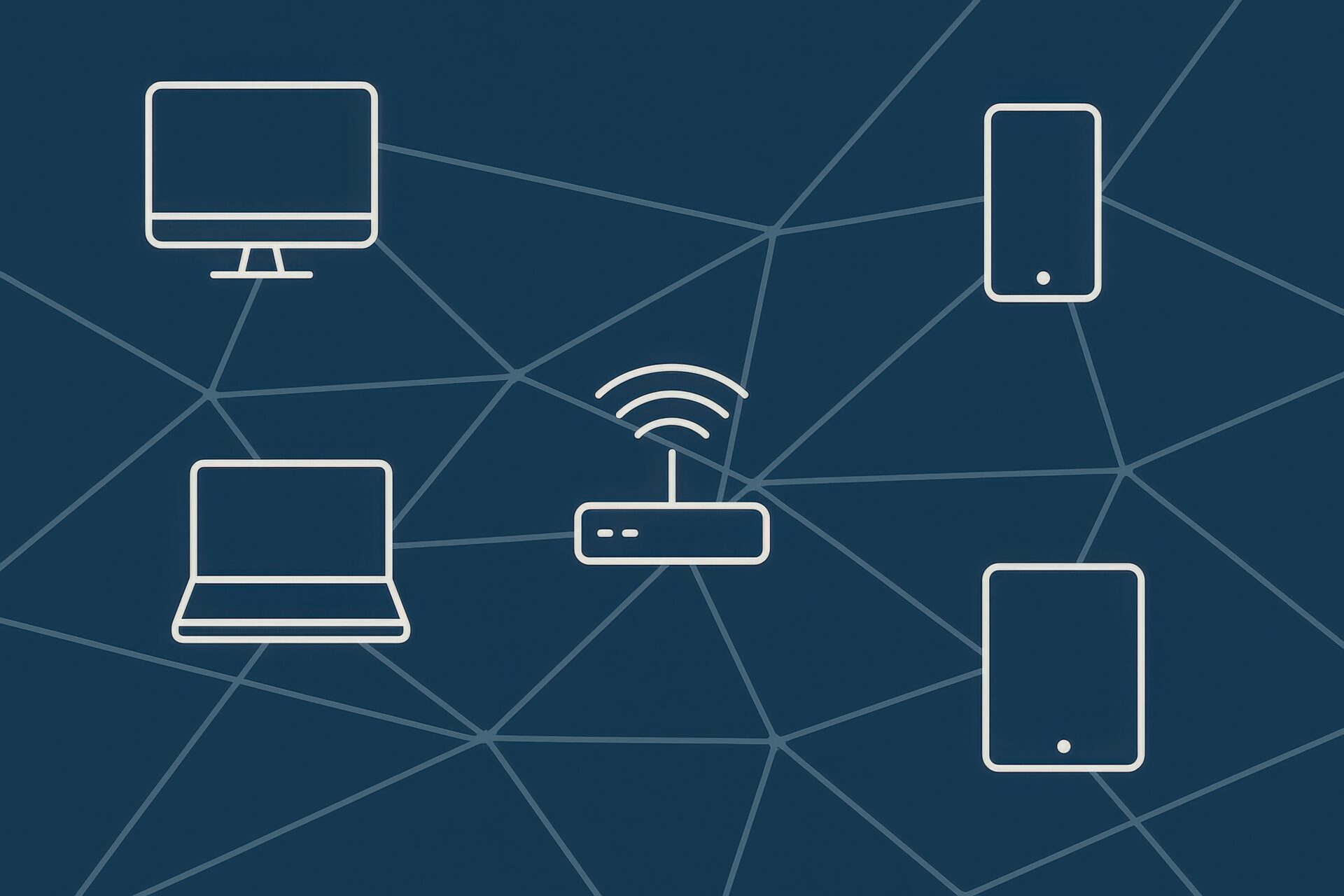 無線ルーターとデバイスのネットワーク接続図