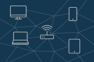 無線ルーターとデバイスのネットワーク接続図