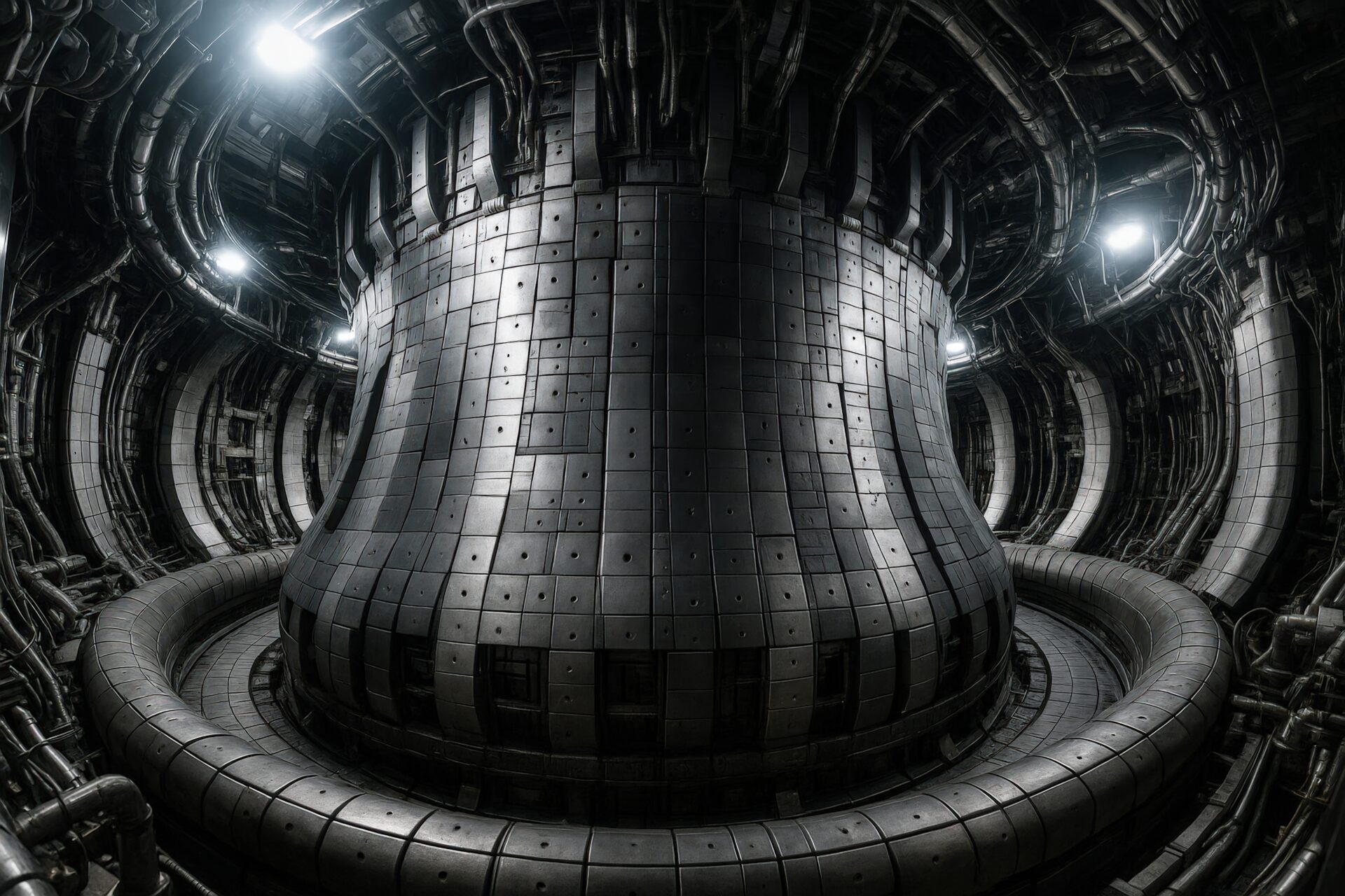 暗い環境の核融合炉内部