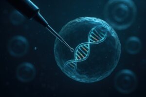 DNA操作の3Dレンダリングイメージ