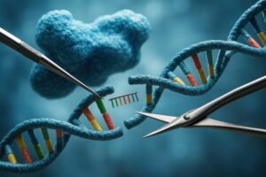 DNA切断と修正のコンセプトイメージ